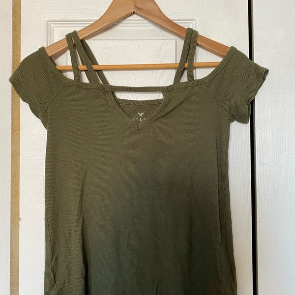 American Eagle Strappy Short Sleeve Top - Picture 2 of 3